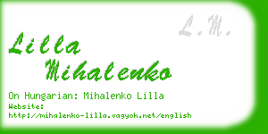 lilla mihalenko business card